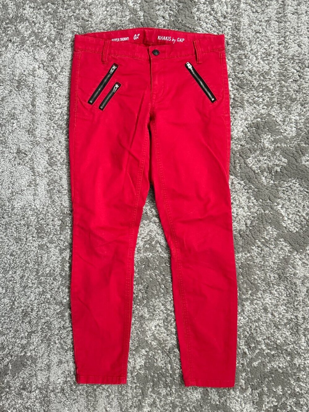 Gap Super Skinny Red "Khakis by GAP" Size 2 Admiral Red Color